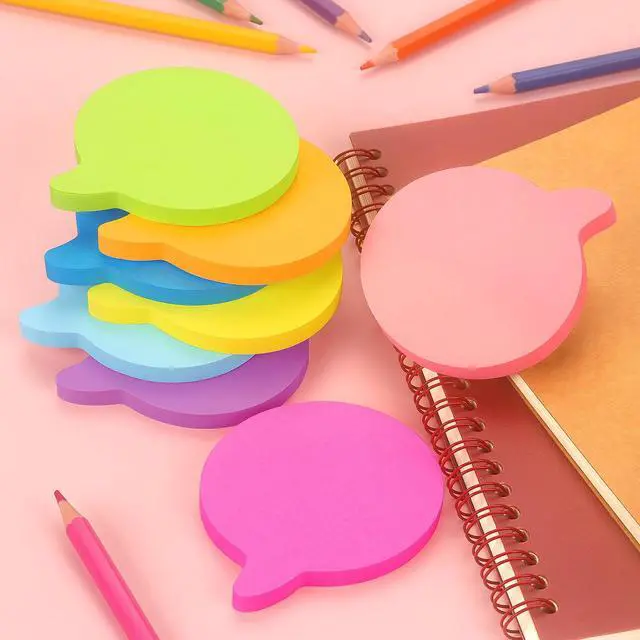 Alt view image 7 of 7 - Bubble Shape Sticky Notes 8 Bright Colors, 600 Sheets