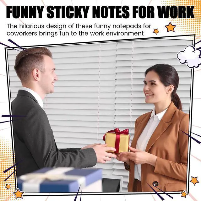 Alt view image 4 of 7 - Funny Sticky Notes for Work 4x3 Inches Sarcastic Self Adhesive Notepads Novelty Memo Pads for Office Coworker Gifts Employee Appreciation Supplies(Funny-Lines,Multi Color)