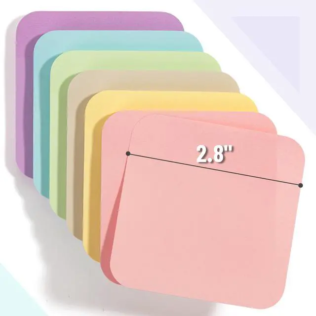Alt view image 3 of 7 - Sticky Notes, 2.8"x2.8", 12 Pads, 720 Sheets, Pastel Color
