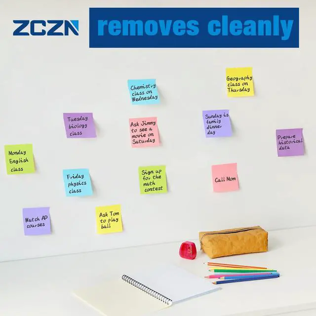 Alt view image 4 of 7 - Sheets Pop-up Sticky Notes, 3 x 3 Inches, 4 Pads Bright Color Self-Stick Notes, 100 Sheets/Pad, Pink