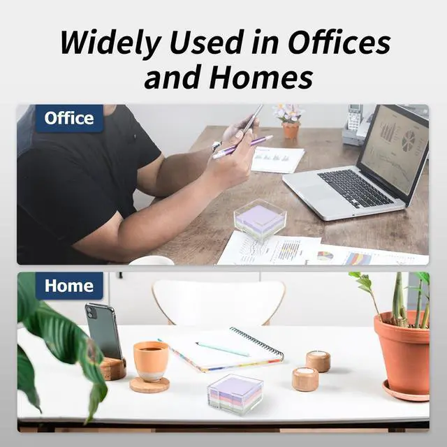 Alt view image 6 of 7 - 3 x 3 Crystal Clear Acrylic Notepad Holder Sticky Note Dispenser for Dorm Room and Office Desk Organizer