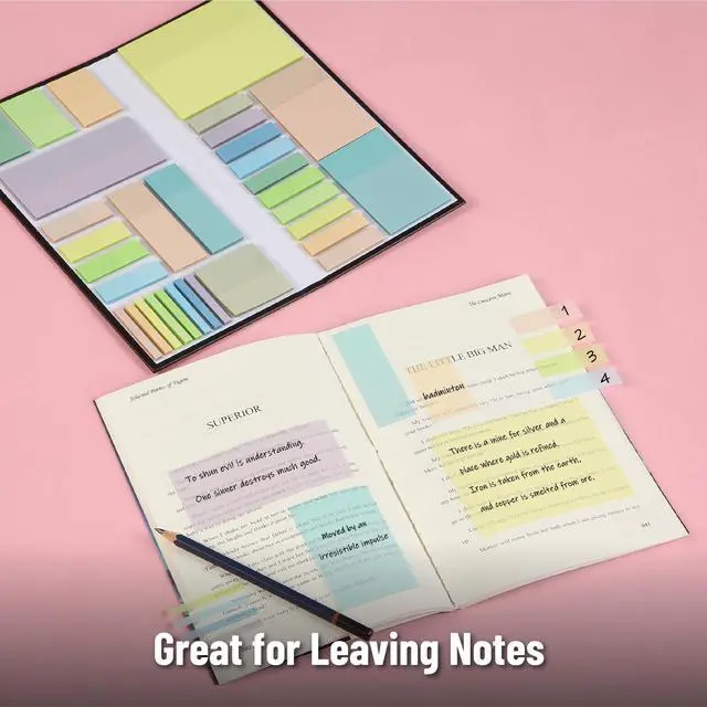 Alt view image 5 of 7 - Transparent Sticky Notes Set, 1650 Sheets