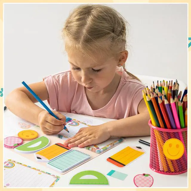 Alt view image 4 of 7 - Sticky Notes Set - 550 Sheets Memo Writing Pad, Retro Teacher Design