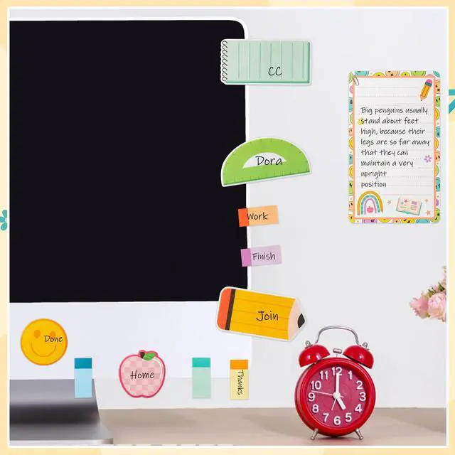 Alt view image 5 of 7 - Sticky Notes Set - 550 Sheets Memo Writing Pad, Retro Teacher Design