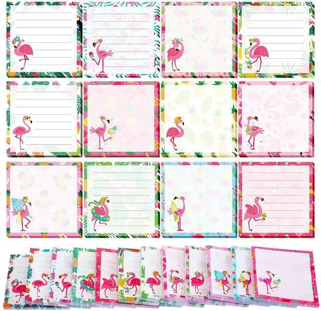 Main image of Flamingo Sticky Notes Bulk Pink Funny Flamingo Desk Accessories Office Supplies Party Favors Cute Animals Notepad Gifts for Women, 600 Sheets in Total