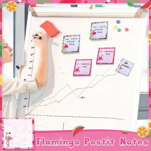 Alt view image 4 of 7 - Flamingo Sticky Notes Bulk Pink Funny Flamingo Desk Accessories Office Supplies Party Favors Cute Animals Notepad Gifts for Women, 600 Sheets in Total