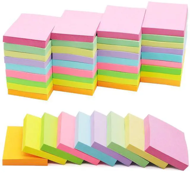 Main image of Sticky Notes 1.5x2 in,2160 Sheets Pastel Small Self-Stick Note Pads