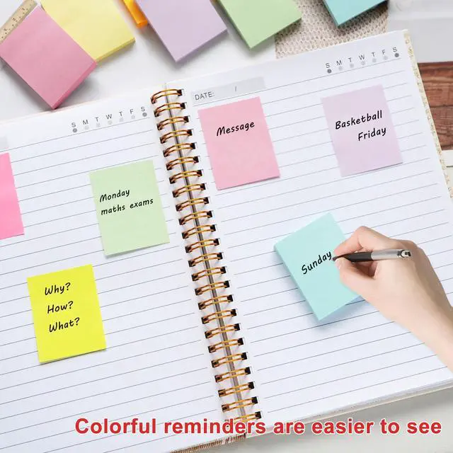 Alt view image 3 of 7 - Sticky Notes 1.5x2 in,2160 Sheets Pastel Small Self-Stick Note Pads