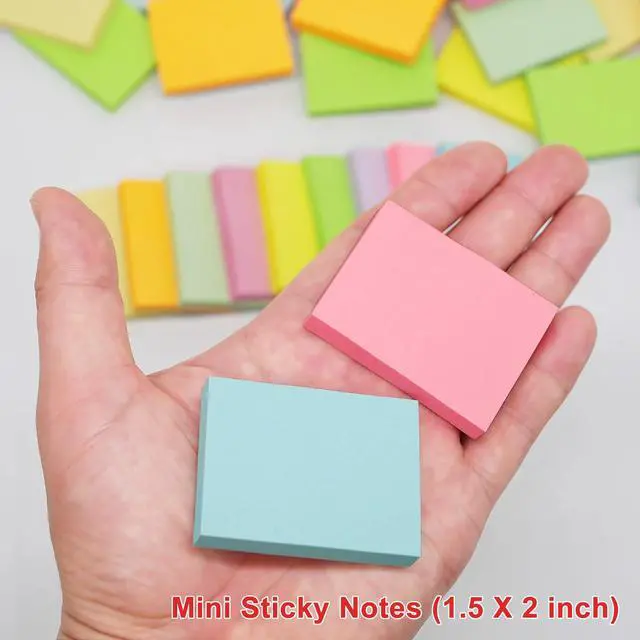 Alt view image 5 of 7 - Sticky Notes 1.5x2 in,2160 Sheets Pastel Small Self-Stick Note Pads