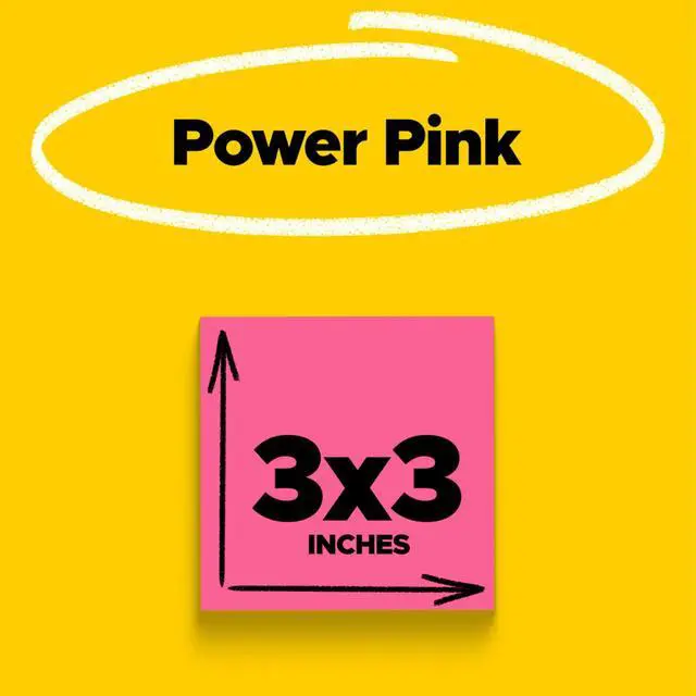 Alt view image 2 of 7 - Super Sticky Notes, 3 x 3 in, 5 Pads, 90 Sheets/Pad