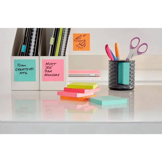 Alt view image 2 of 6 - Note Dispenser, Geometric Design, 1 Dispenser, 1 Pad, 45 Sheets