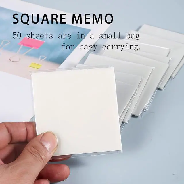 Alt view image 4 of 7 - Transparent Sticky Notes,3x3 Inch Clear Sticky Notes,Waterproof White Bible Sticky Note,Transparent Stickers for School Supplies College