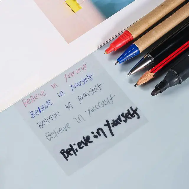 Alt view image 7 of 7 - Transparent Sticky Notes,3x3 Inch Clear Sticky Notes,Waterproof White Bible Sticky Note,Transparent Stickers for School Supplies College
