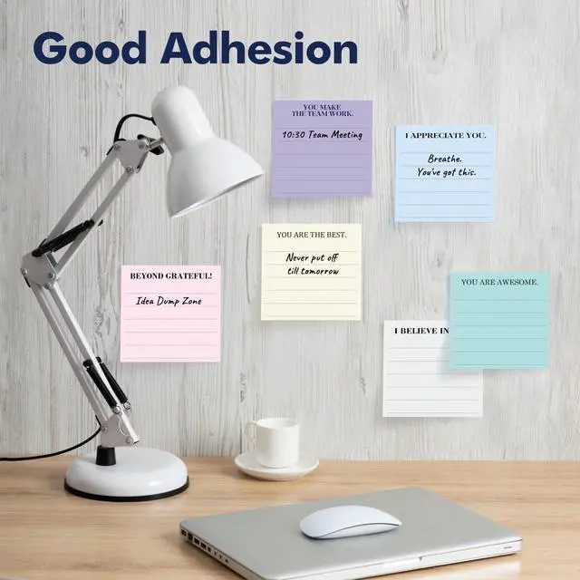 Alt view image 5 of 7 - 18 PCS Inspirational Sticky Notes with Lines, Adhesive Note Pads Motivational Fun Notepads, Employee Appreciation Gifts Bulk for Teacher, Nurse, Coworkers, Office, Work & Study Supplies (3 x 3)