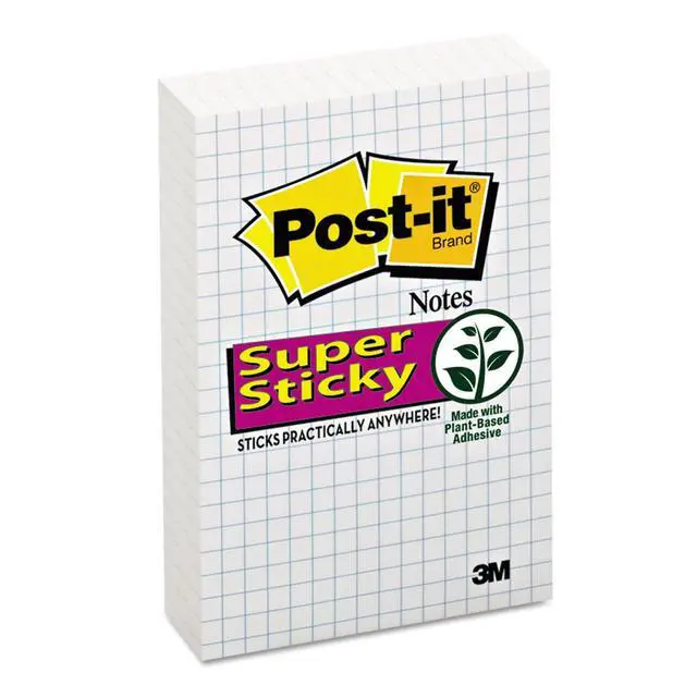 Alt view image 3 of 6 - Super Sticky Notes, 4 x 6 in, Assorted Brights, 6 Lined Pads