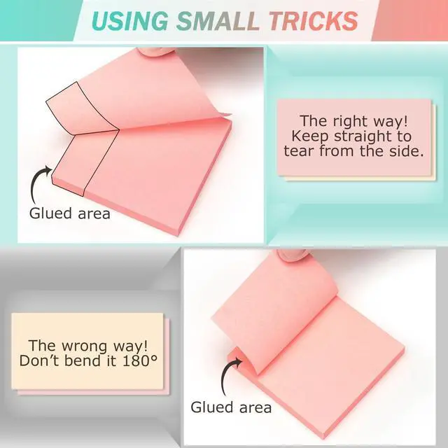 Alt view image 4 of 7 - Sticky Notes 3x3 in, Bright Colors Self-Stick Pads, 8 Pads, 85 Sheets/Pad