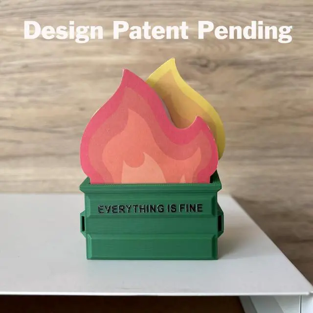 Alt view image 4 of 6 - Garbage Can Fire Sticky Notes Office Supplies Flame Notepads Desk Accessories Funny White Elephant Gifts for Coworker Boss Teacher Women Men Adult 300 Sheets