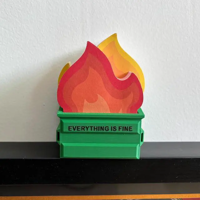 Alt view image 6 of 6 - Garbage Can Fire Sticky Notes Office Supplies Flame Notepads Desk Accessories Funny White Elephant Gifts for Coworker Boss Teacher Women Men Adult 300 Sheets