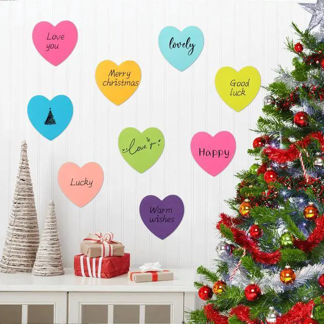 Alt view image 7 of 7 - Heart Sticky Notes 8 Colors 800 Sheets Office School Teacher Supplies