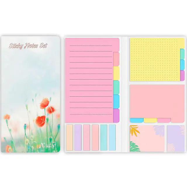 Alt view image 2 of 7 - Sticky Notes Set, Post Self-Stick Notes Pads for Journaling Notebook Planner Study, Office Supplies College Essentials Back to School Supplies for High School Students Teen Girl Gifts Preppy