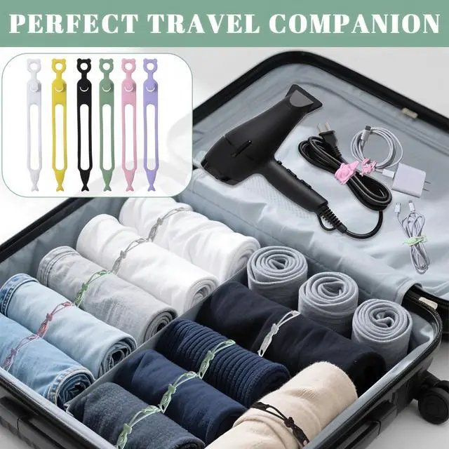 Alt view image 5 of 7 - 36PCS Silicone Cable Ties,Reusable Weatherproof Travel Cable Organizer,High Elasticity Wraps for Bundling Earphone,Phone Charger,Computer Cords,Wire Straps in Home,Office,Kitchen,School