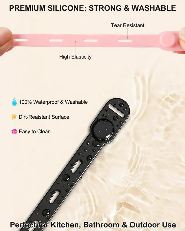 Alt view image 3 of 7 - Reusable Silicone Cable Ties, Soft Cord Bundlers for USB Chargers, Kitchen Appliance, Adjustable Wire Management Straps with Secure Buckle, Travel Tech & Cruise Essentials Keepers, Multicolor