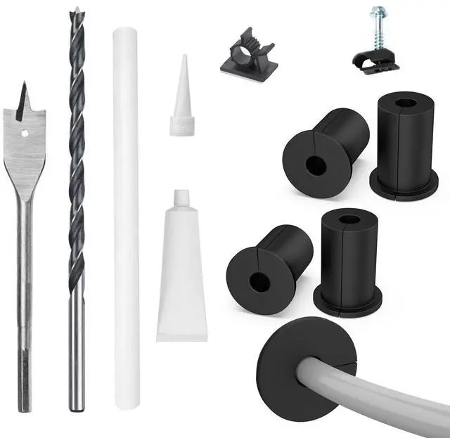 Main image of Starlink Cable Routing kit for 3/4inch Wall Hole,4PCS starlink Wall Grommets Accessories for Cables Pass Through mounting kit Including 3/4 Spade Drill bit,Wall Wires cilps and Cable Routing Tool
