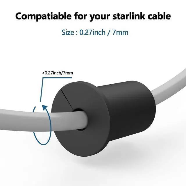Alt view image 4 of 7 - Starlink Cable Routing kit for 3/4inch Wall Hole,4PCS starlink Wall Grommets Accessories for Cables Pass Through mounting kit Including 3/4 Spade Drill bit,Wall Wires cilps and Cable Routing Tool