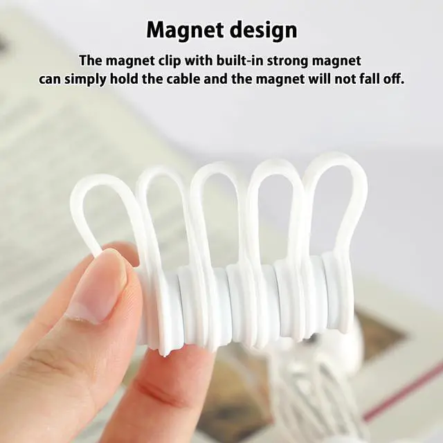 Alt view image 2 of 7 - Magnetic Cable Ties, Reusable Silicone Cord Ties
