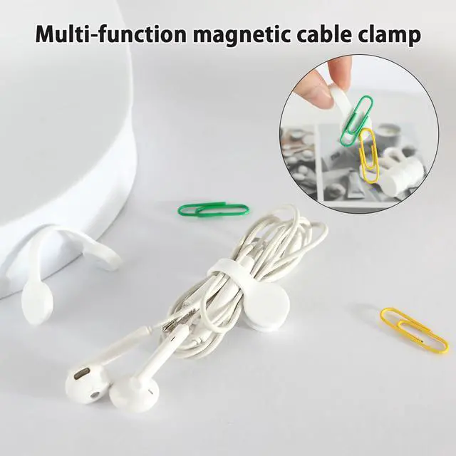 Alt view image 3 of 7 - Magnetic Cable Ties, Reusable Silicone Cord Ties
