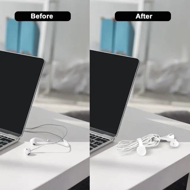 Alt view image 4 of 7 - Magnetic Cable Ties, Reusable Silicone Cord Ties