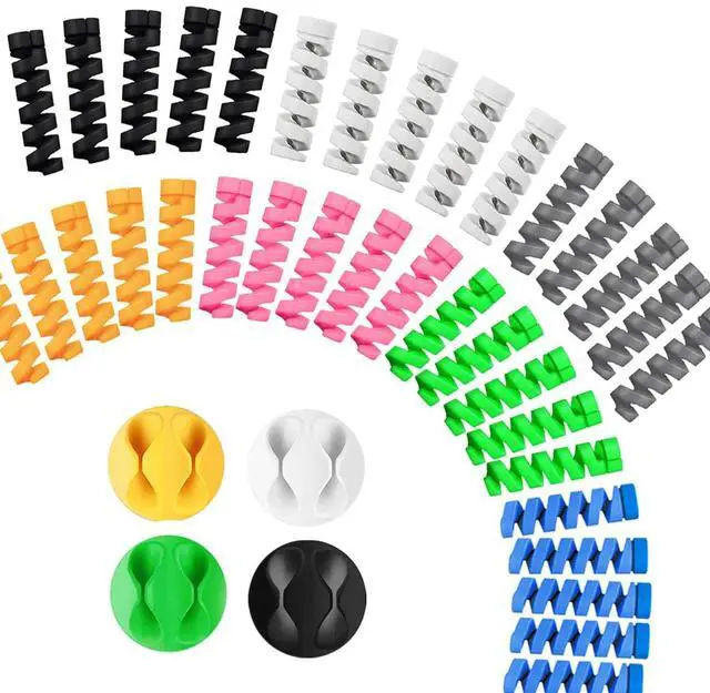 Main image of Charger Cable Protectors for iPhone 17 16 USB C Charging Cord Savers 35 PCS with Cable Clips 4 PCS, Silicone Cord End Identifiers for Headphone Laptop Cell Phone Accesories