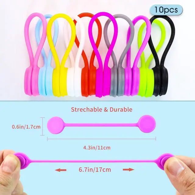 Alt view image 2 of 7 - Magnetic Cable Ties, Assorted Colors