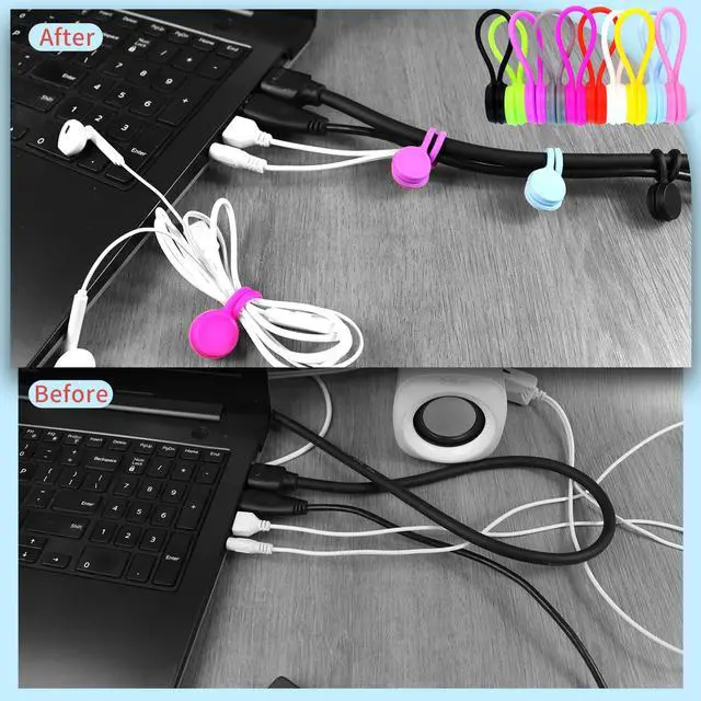 Alt view image 4 of 7 - Magnetic Cable Ties, Assorted Colors