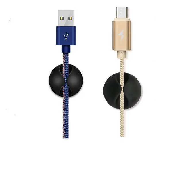 Alt view image 2 of 4 - Black Silicone Cable Clip Holders, Self Adhesive Wire Management, Well-Organized Cables for Home, Office, Car