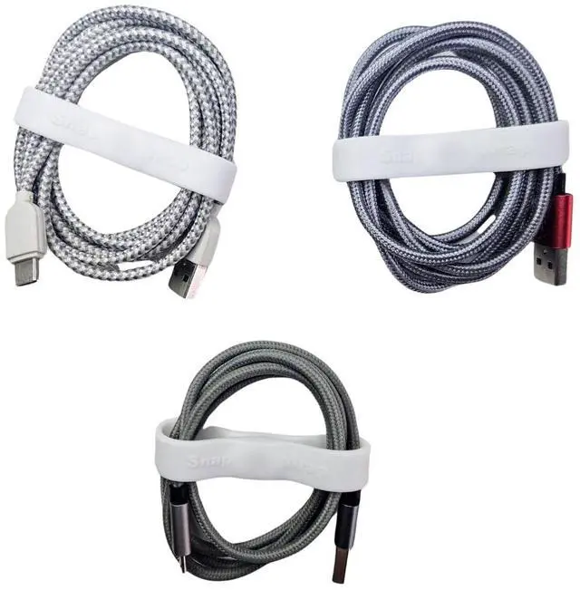 Main image of Snap Wrap | Pro Silicone Magnetic Cable Organizer | 6-Pack | Easy One-Hand Operation | Tidy Cable & Wire Storage