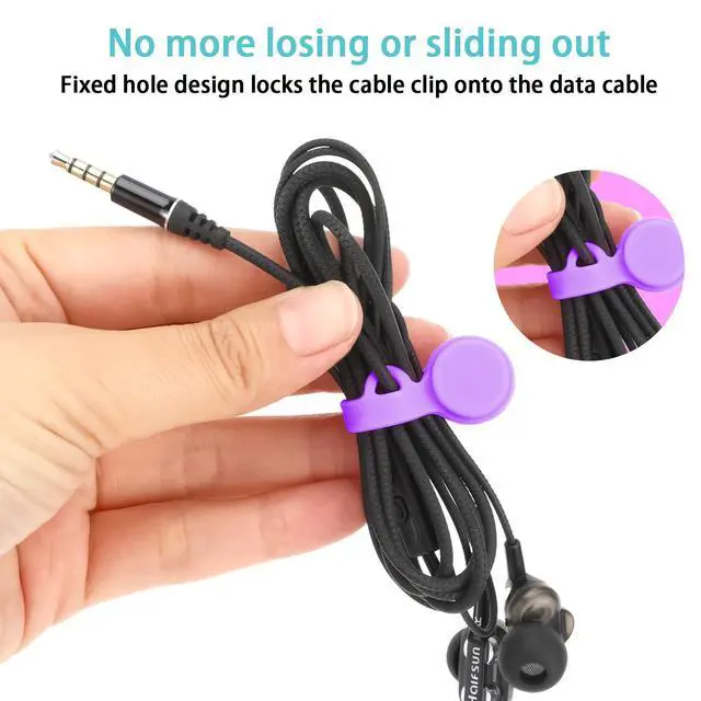 Alt view image 3 of 7 - Magnetic Cable Ties, 8PCS Silicone Magnetic Cable Ties & Clips Cord Organizer Reusable Cord Twist Ties, USB Magnet Strap Ties for Wire Organizing Bookmark Whiteboard Fridge Magnets Storage