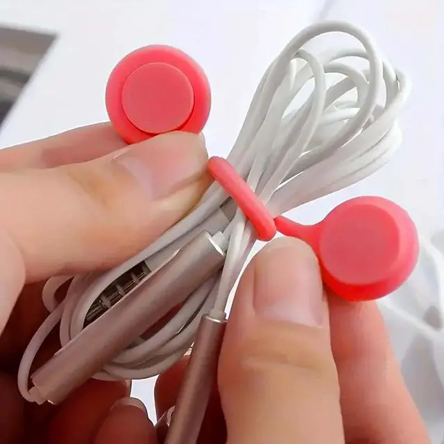 Alt view image 6 of 7 - Magnetic Needle Minders Silicone Magnetic Fabric Clips, Reusable Silicone Magnetic Cable Ties Twist Ties for Cross-Stitch Needle