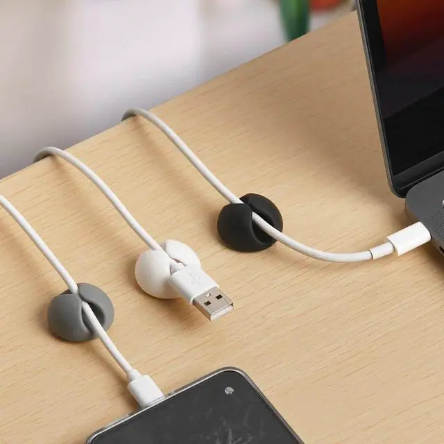 Alt view image 5 of 7 - Colorful Adhesive Cable Clips for Home Office Wire Management