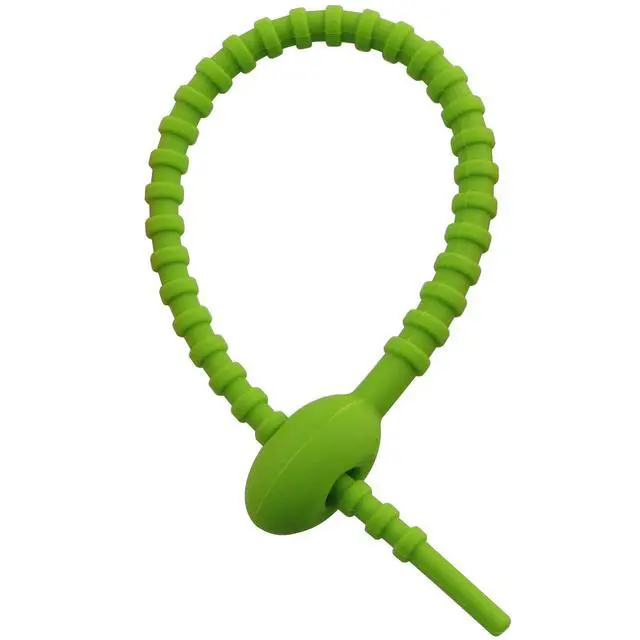 Alt view image 2 of 5 - Colorful Reusable Silicone Cable Tie Straps Zip Ties Adjustable Bag Clip Bread Tie Bag Sealing Clips