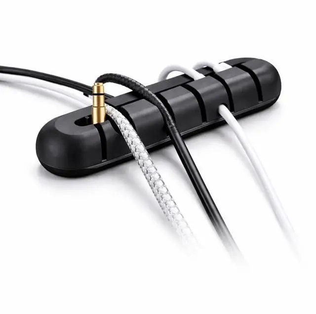 Main image of Cable Organizer for Desk Cord Holder Clips, Cable Management Organizer, Silicone Wire Clips for USB Charging Cable, Headphones, Office & Home Desk Setup