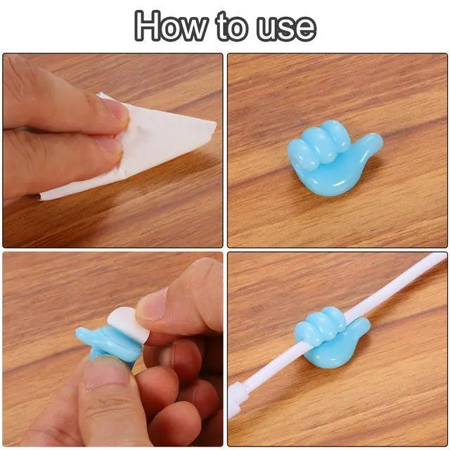 Alt view image 4 of 6 - Cable Clips Silicone Cable Management for Cord Organizer Cable Clips Bedroom Nightstand Wire Desk Table Accessories Office Spaces Car Random Colors