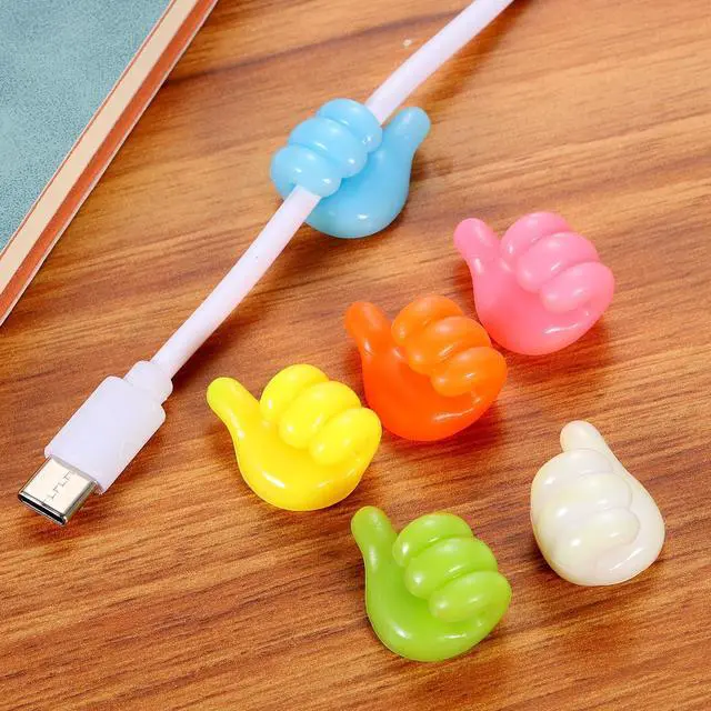 Alt view image 5 of 6 - Cable Clips Silicone Cable Management for Cord Organizer Cable Clips Bedroom Nightstand Wire Desk Table Accessories Office Spaces Car Random Colors
