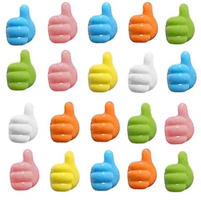 Main image of Cable Clips, Fun Cord Holders, Silicone Thumb Wall Hooks, Cord Organizer for Desk Wall Car Nightstand, Cord Clips, Wire Holders, Phone USB Charger Cable Management, Key Hanger