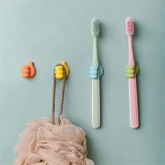 Alt view image 4 of 7 - Cable Clips, Fun Cord Holders, Silicone Thumb Wall Hooks, Cord Organizer for Desk Wall Car Nightstand, Cord Clips, Wire Holders, Phone USB Charger Cable Management, Key Hanger