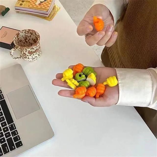 Alt view image 7 of 7 - Cable Clips, Fun Cord Holders, Silicone Thumb Wall Hooks, Cord Organizer for Desk Wall Car Nightstand, Cord Clips, Wire Holders, Phone USB Charger Cable Management, Key Hanger
