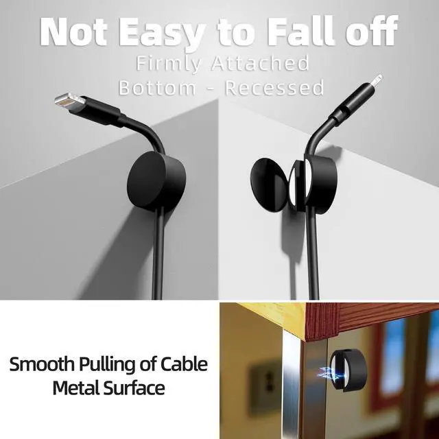Alt view image 3 of 7 - Magnetic Cord Holder Cable Management,Magnetic Wire Holder