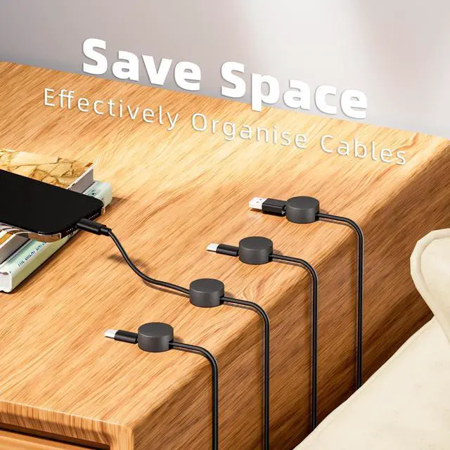 Alt view image 7 of 7 - Magnetic Cord Holder Cable Management,Magnetic Wire Holder