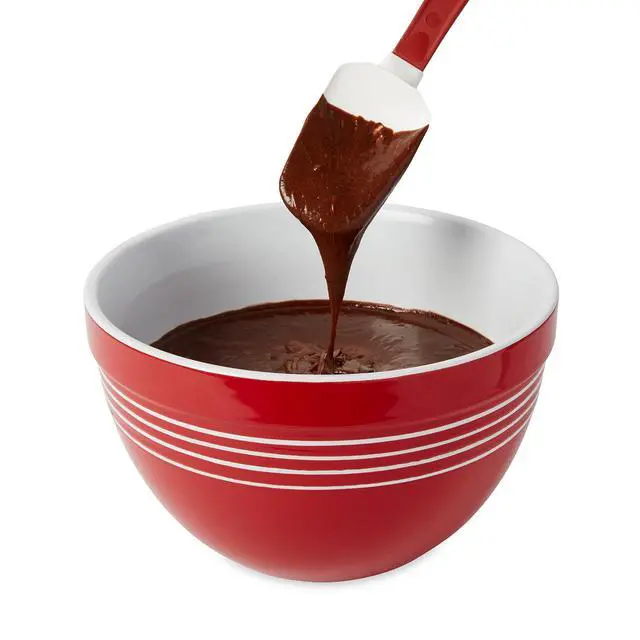 Alt view image 3 of 4 - Commercial Products High Heat Resistant Silicone Heavy Duty Spatula/Food Scraper 9.5" 500 Degrees F Red Handle for Baking/Cooking/Mixing Commercial Dishwasher Safe