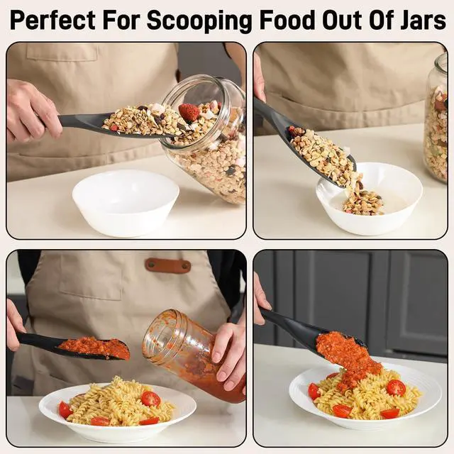 Alt view image 6 of 7 - Silicone Cooking Spatula & Spoon for Nonstick Cookware